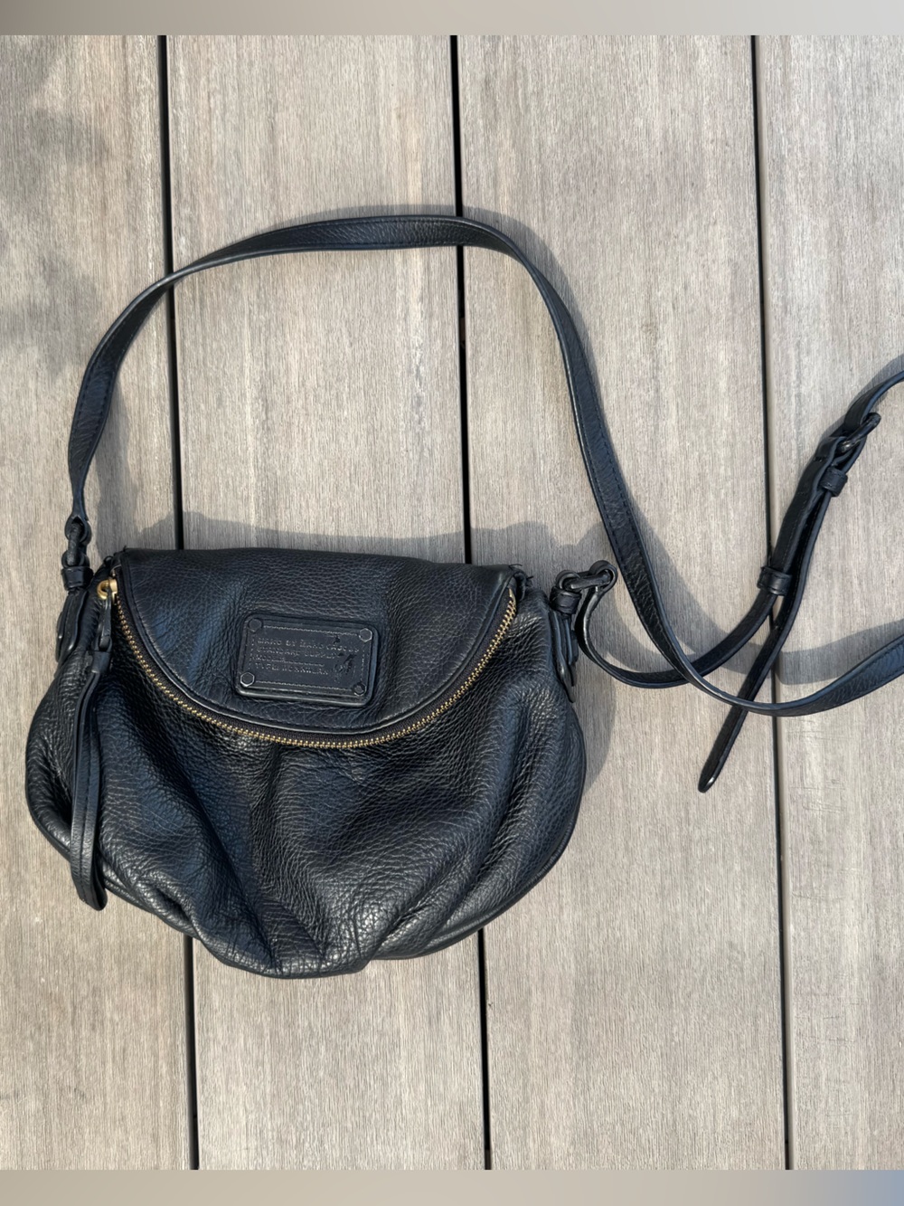 Marc by Marc Jacobs Standard Supply Workwear Black Leather Crossbody Bag Black